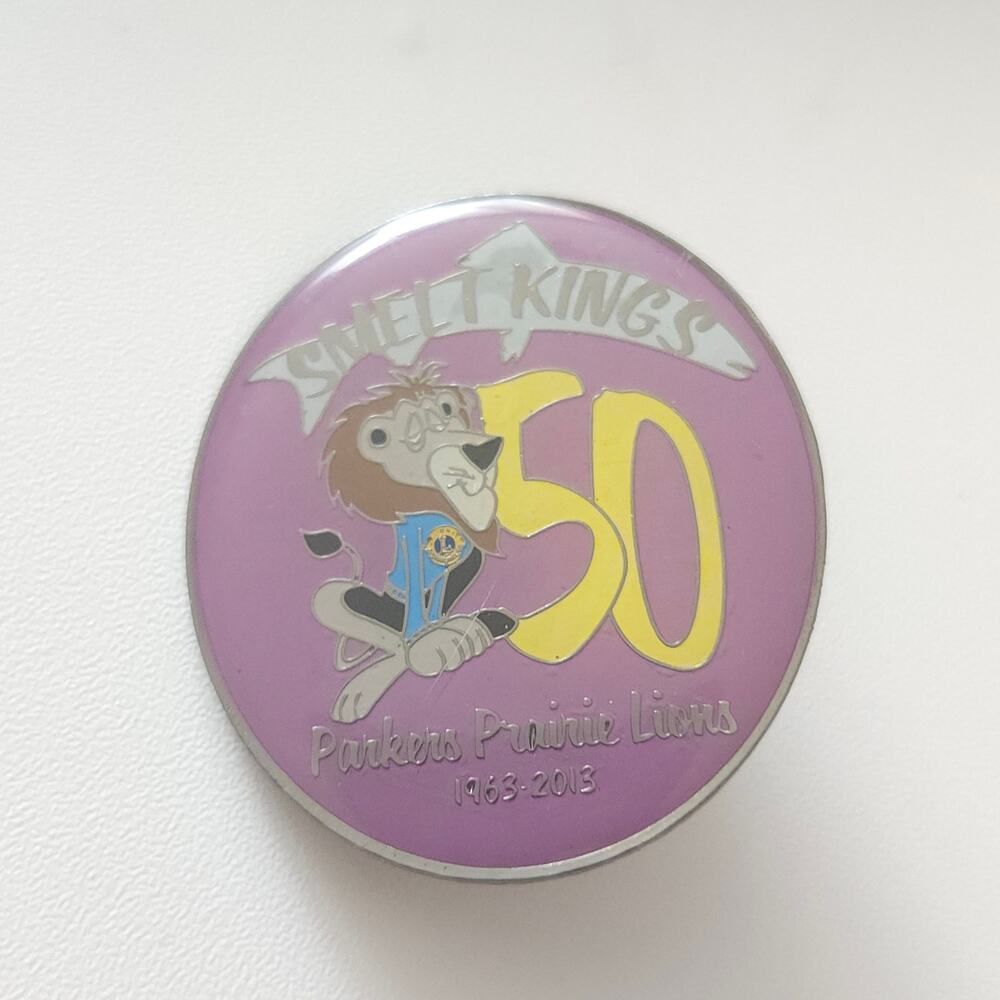 2013 Parkers Prairie Lions Club 50th Anniversary Sweet King's Enamel Lapel Pin